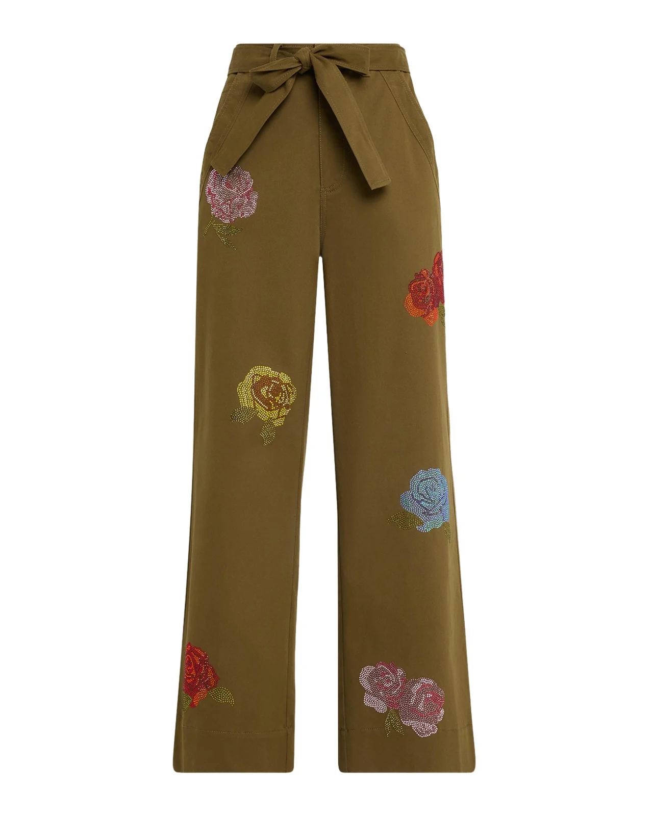Wide-Leg Heatset Roses Pants Wide-Leg Heatset Roses Pants