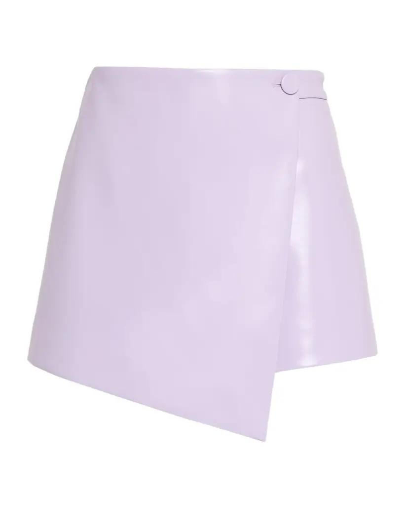Toccin Stella Faux Leather Button Wrap Skort | Image 1 Toccin Stella Faux Leather Button Wrap Skort | Image 1