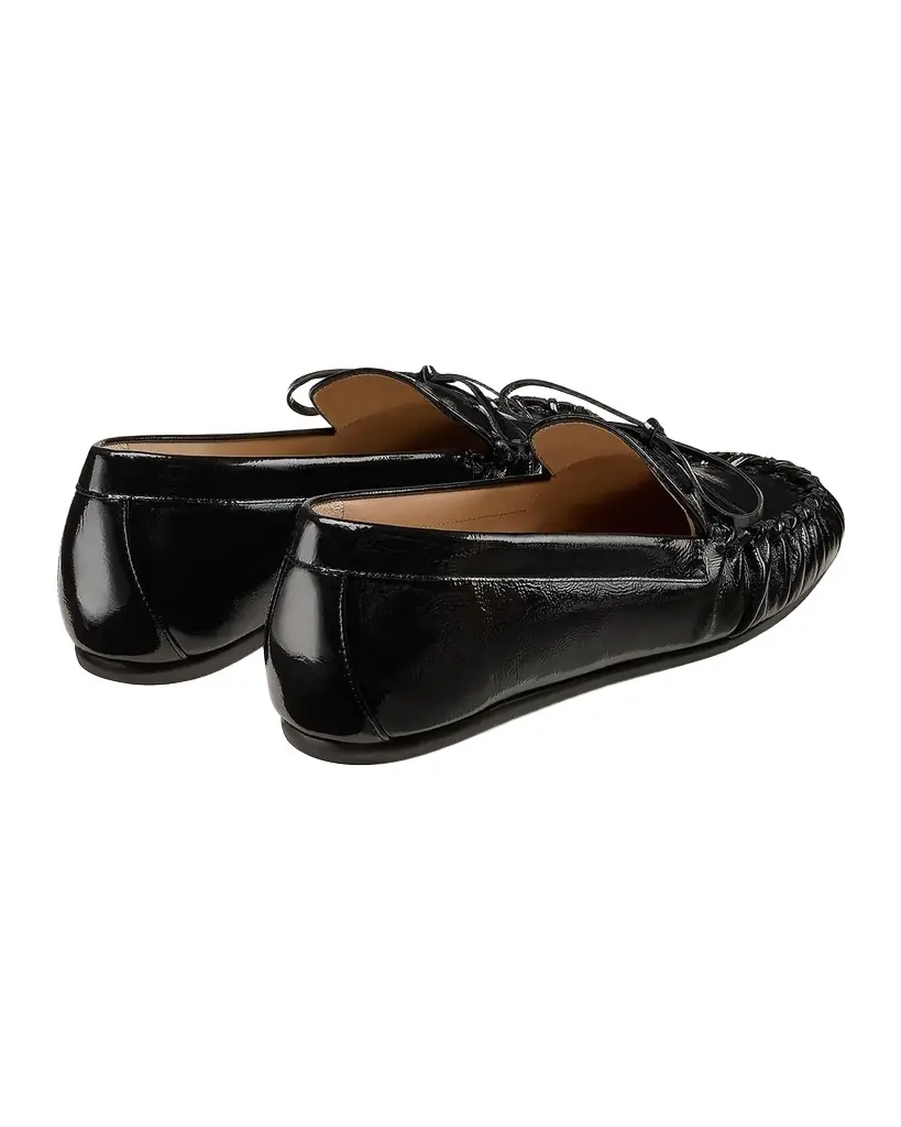 Britt Crinkled Patent Leather Bow Loafers Britt Crinkled Patent Leather Bow Loafers
