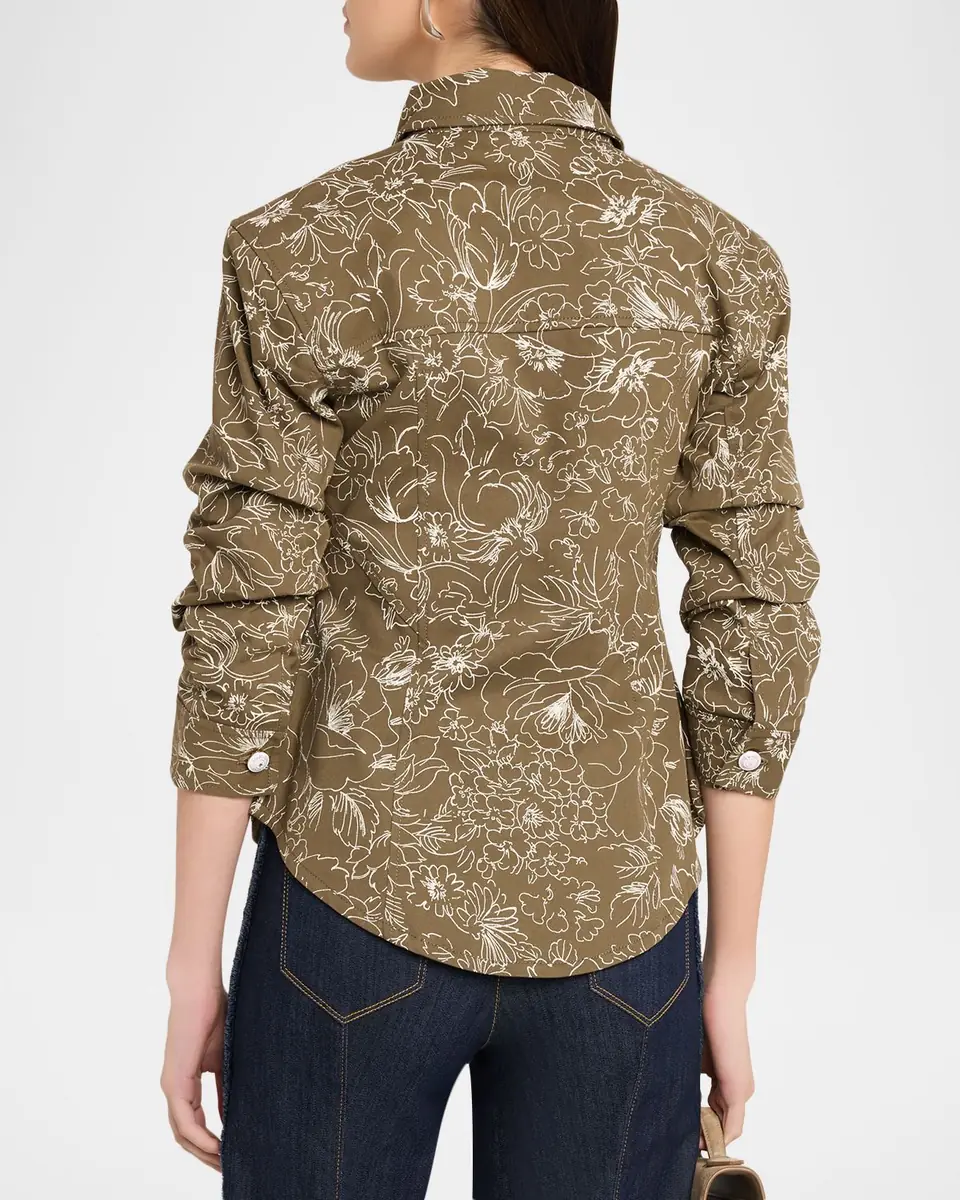 Cinq à Sept Canyon Garden Doodle Scrunched Jacket | Thumbnail 2 Cinq à Sept Canyon Garden Doodle Scrunched Jacket | Thumbnail 2