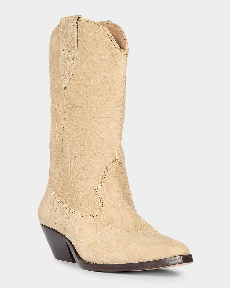 Isabel Marant Duerto Embossed Suede Cowboy Boots | Thumbnail 4