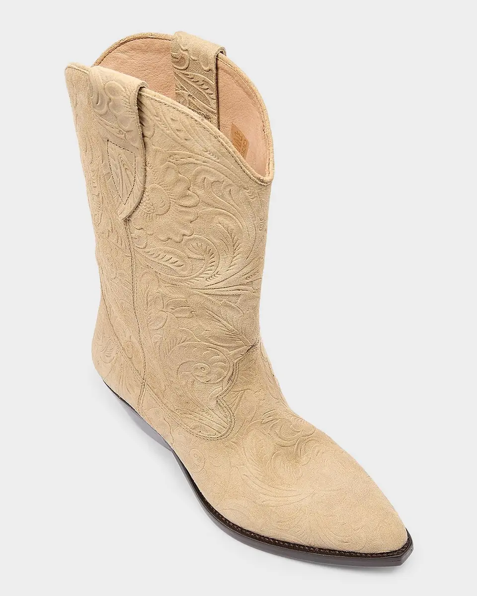 Isabel Marant Duerto Embossed Suede Cowboy Boots | Thumbnail 5