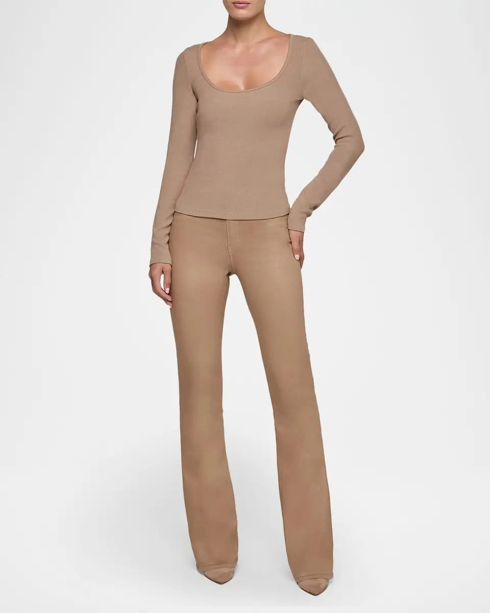 L'Agence Vanya Long-Sleeve Scoop-Neck Tee | Thumbnail 2 L'Agence Vanya Long-Sleeve Scoop-Neck Tee | Thumbnail 2