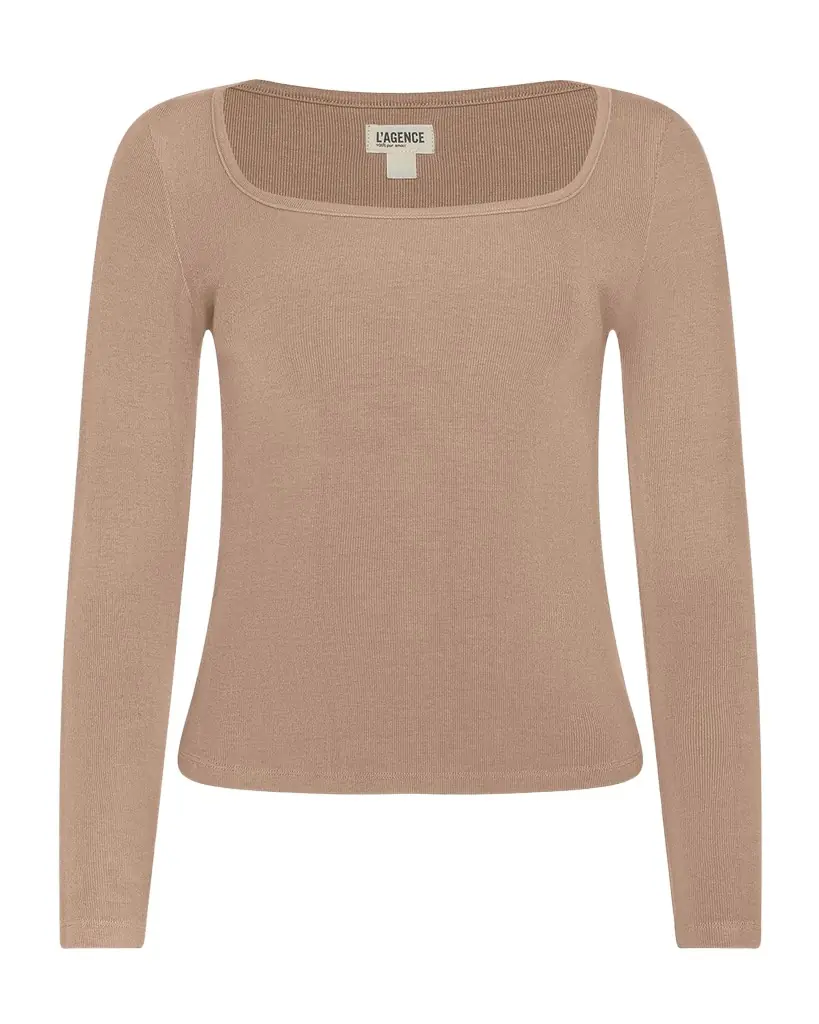 Vanya Long-Sleeve Scoop-Neck Tee