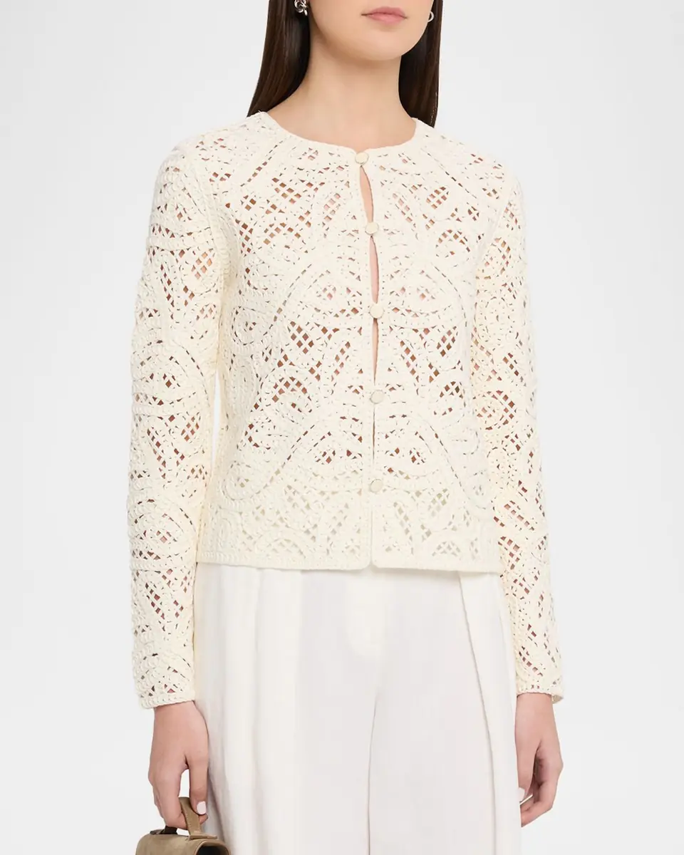 Emporio Armani Open-Stitch Knit Cardigan | Thumbnail 4