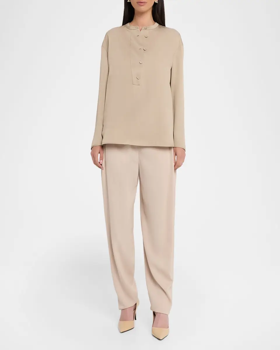 Emporio Armani Tapered Washed Twill Trousers | Thumbnail 2 Emporio Armani Tapered Washed Twill Trousers | Thumbnail 2