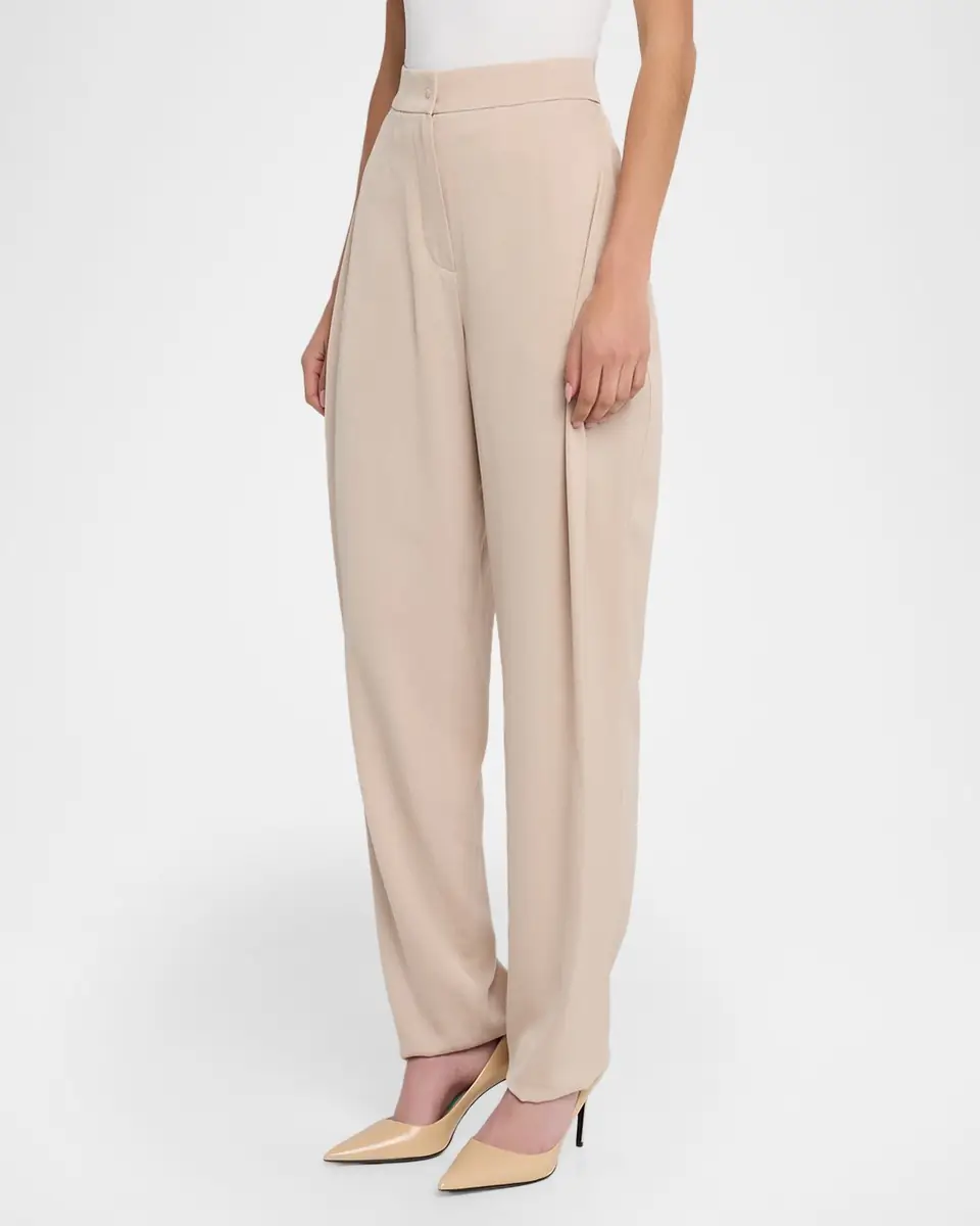 Emporio Armani Tapered Washed Twill Trousers | Thumbnail 4 Emporio Armani Tapered Washed Twill Trousers | Thumbnail 4