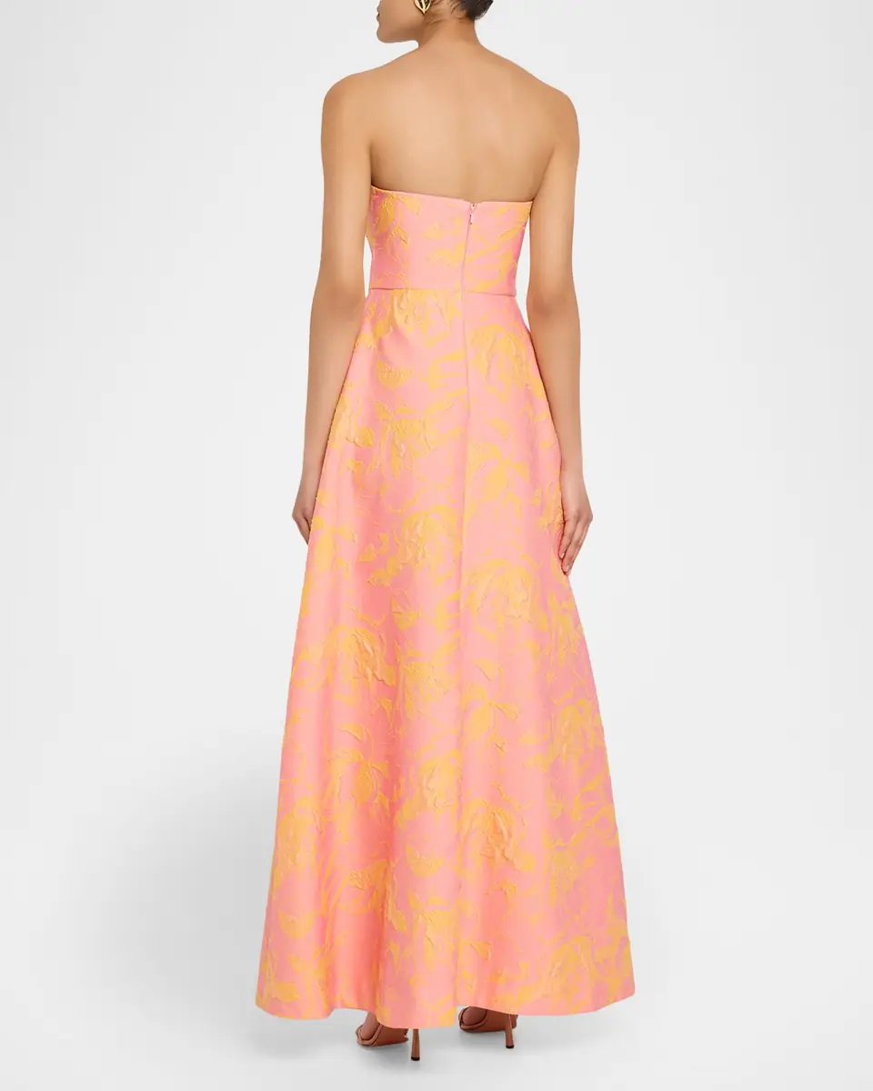 As It May Kaia Strapless Floral Jacquard Gown | Thumbnail 2