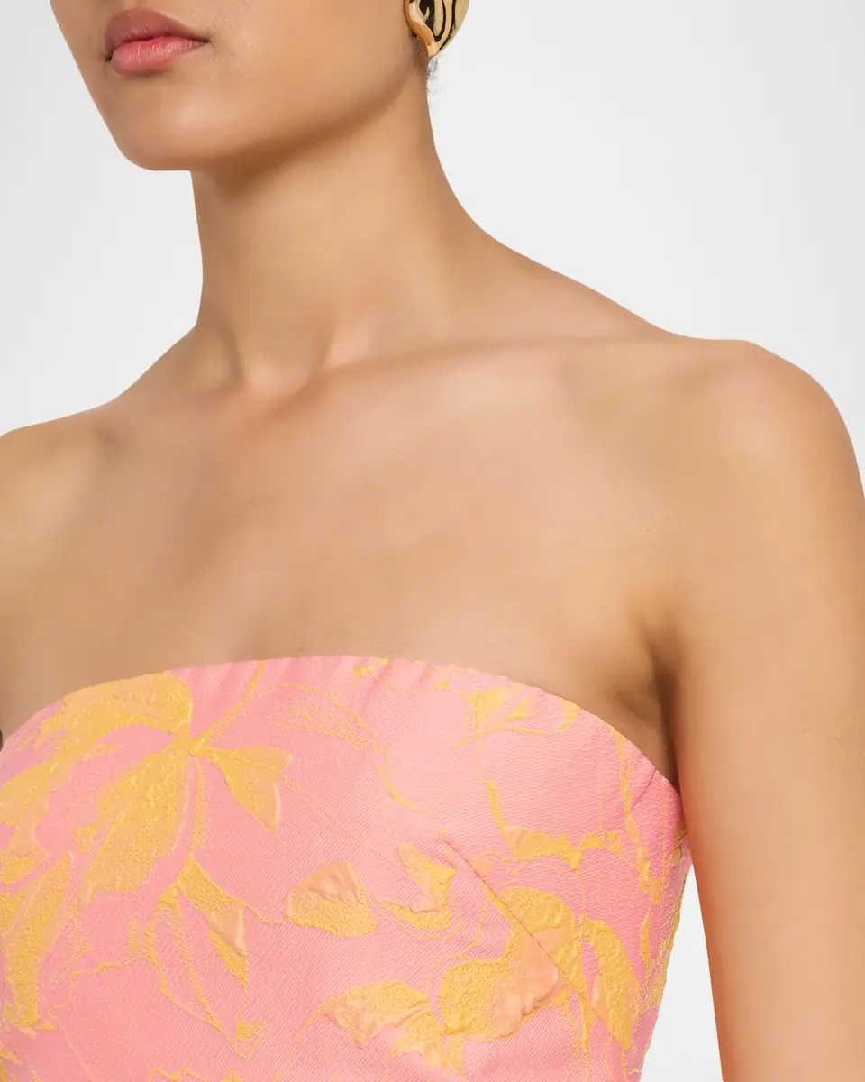 As It May Kaia Strapless Floral Jacquard Gown | Thumbnail 4