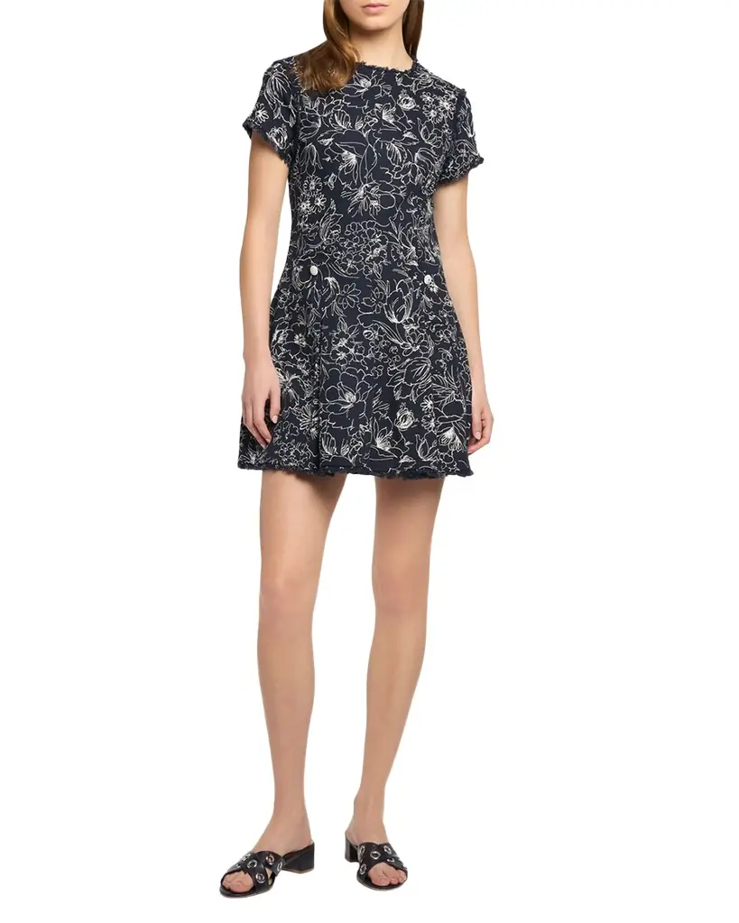 Cinq à Sept Nova Garden Doodle Mini Dress | Image 1 Cinq à Sept Nova Garden Doodle Mini Dress | Image 1