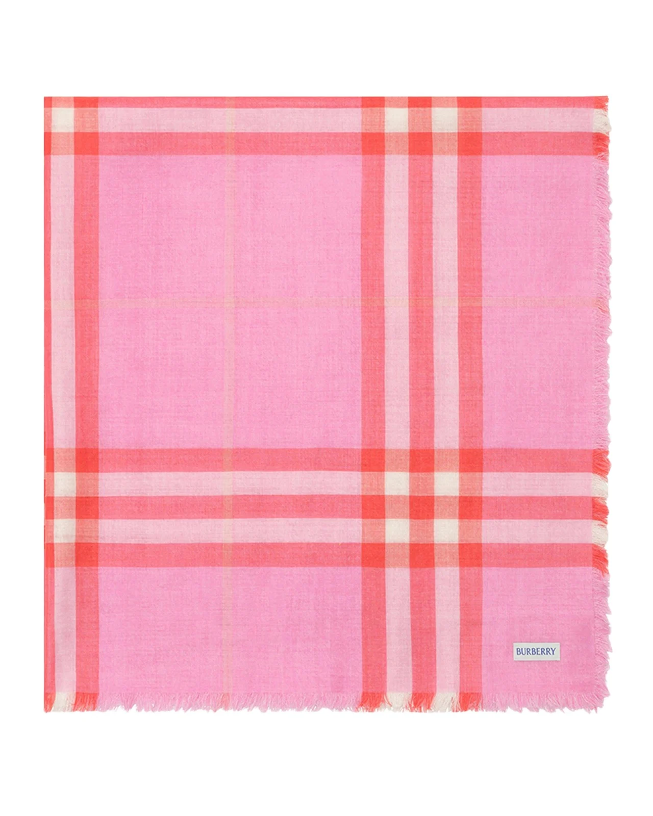 Reversible Check Wool Silk Scarf
