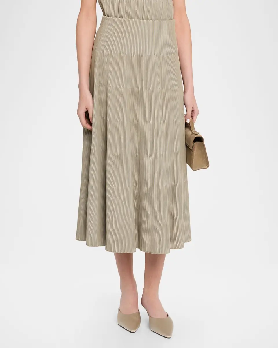 Emporio Armani A-Line Rib Knit Midi Skirt | Thumbnail 4 Emporio Armani A-Line Rib Knit Midi Skirt | Thumbnail 4
