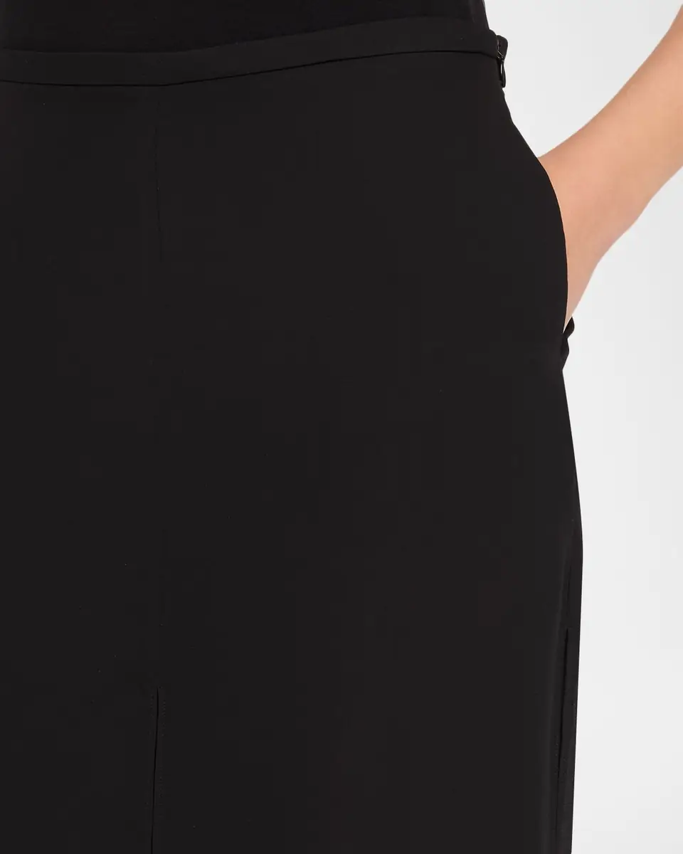 Emporio Armani Layered Straight-Leg Georgette Culottes | Thumbnail 5