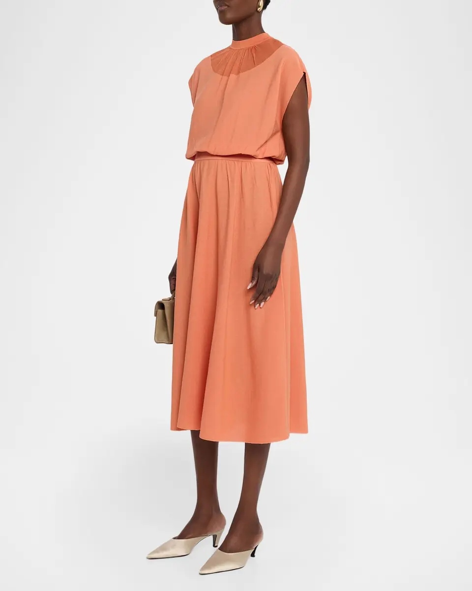 Emporio Armani Cap-Sleeve Knit Midi Dress | Thumbnail 4 Emporio Armani Cap-Sleeve Knit Midi Dress | Thumbnail 4