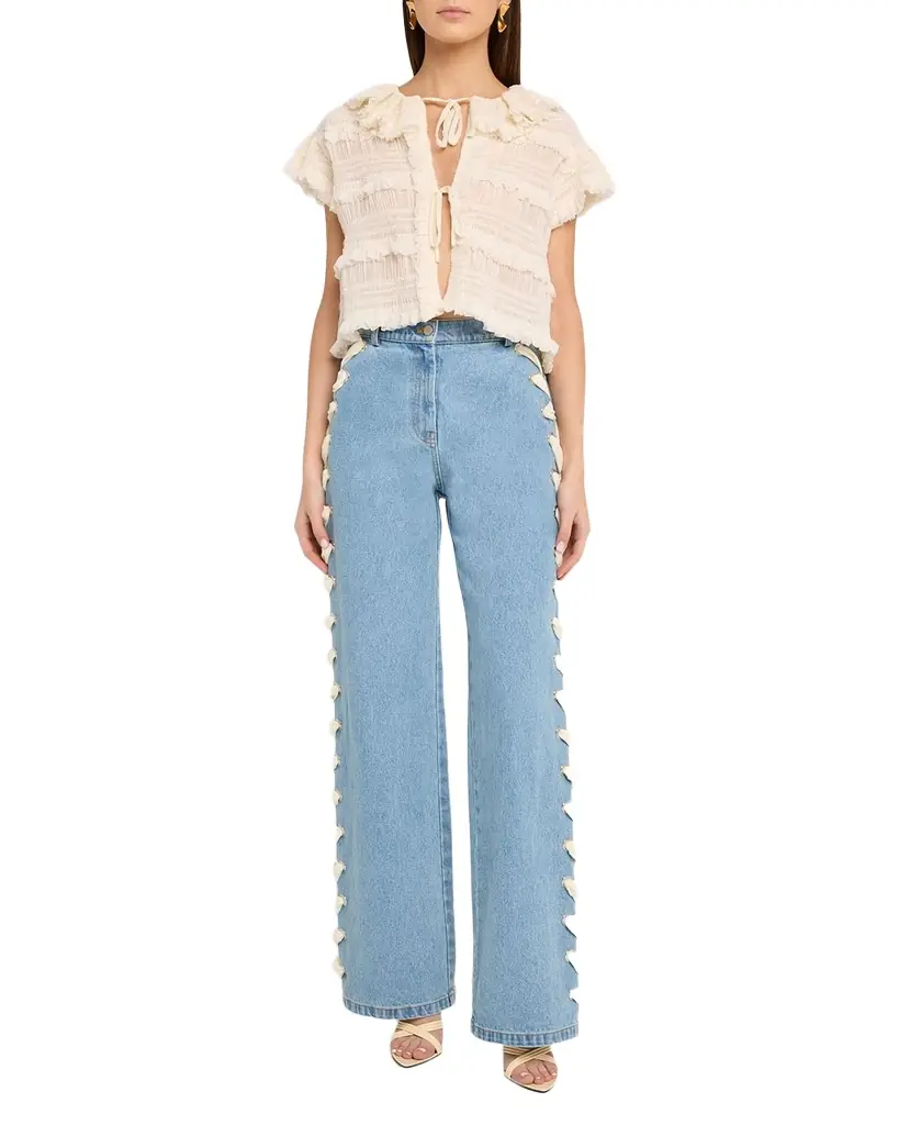 AKNVAS Audra Ruffled Tie-Front Blouse | Image 1 AKNVAS Audra Ruffled Tie-Front Blouse | Image 1