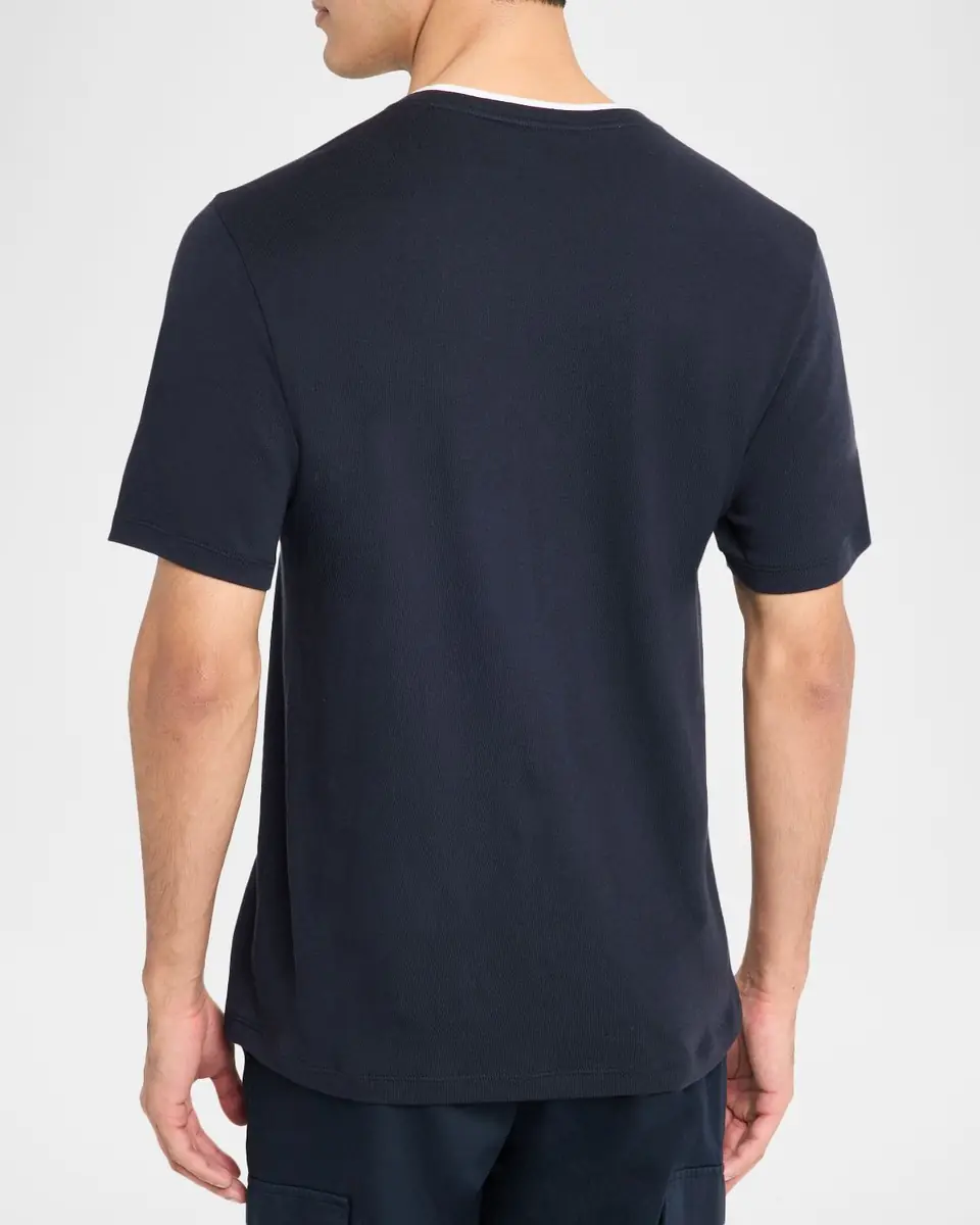 Vince Men's Tipped Cotton Crewneck T-Shirt | Thumbnail 2 Vince Men's Tipped Cotton Crewneck T-Shirt | Thumbnail 2