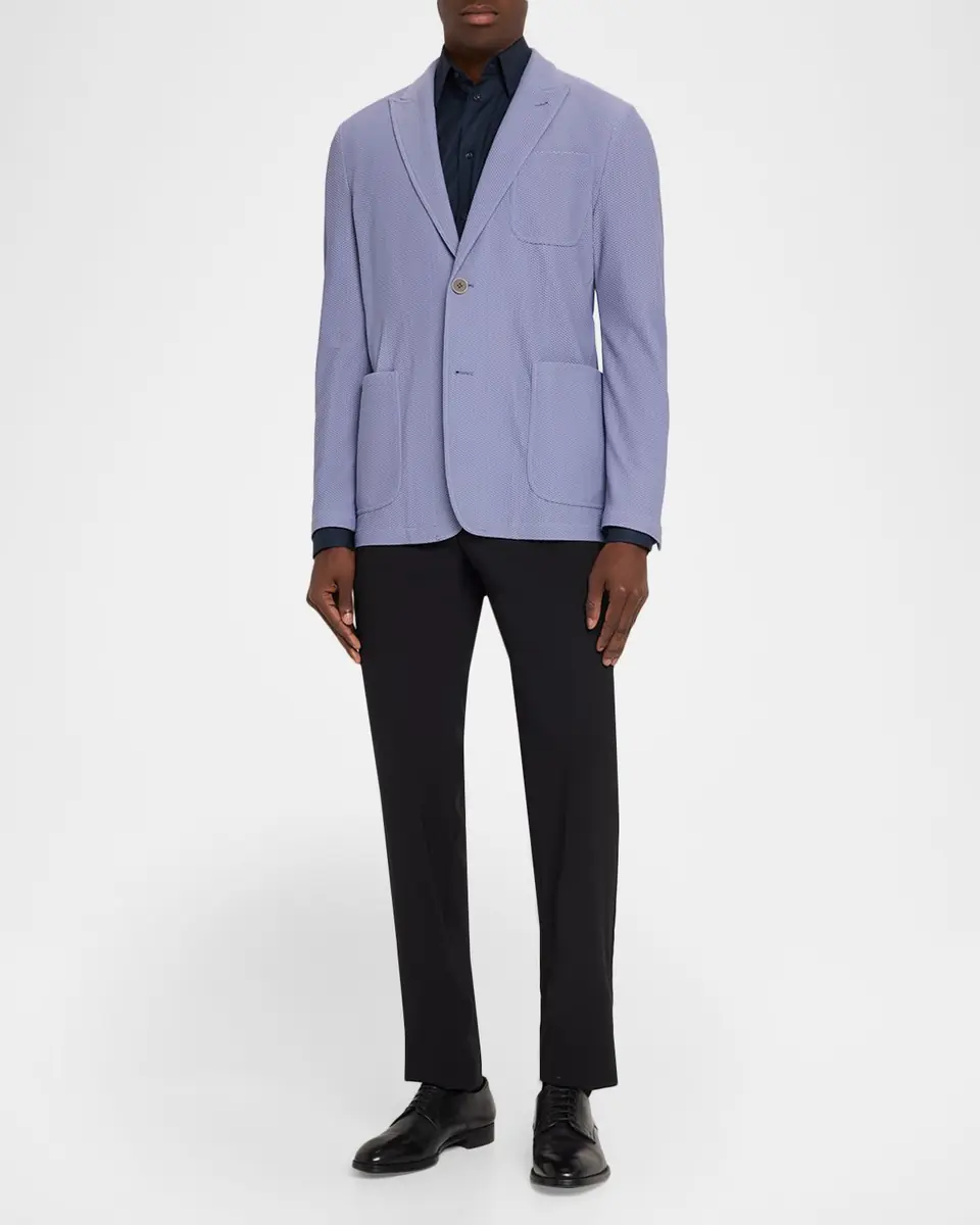 Giorgio Armani Men's Nylon-Stretch Honeycomb Jacquard Blazer | Thumbnail 2 Giorgio Armani Men's Nylon-Stretch Honeycomb Jacquard Blazer | Thumbnail 2