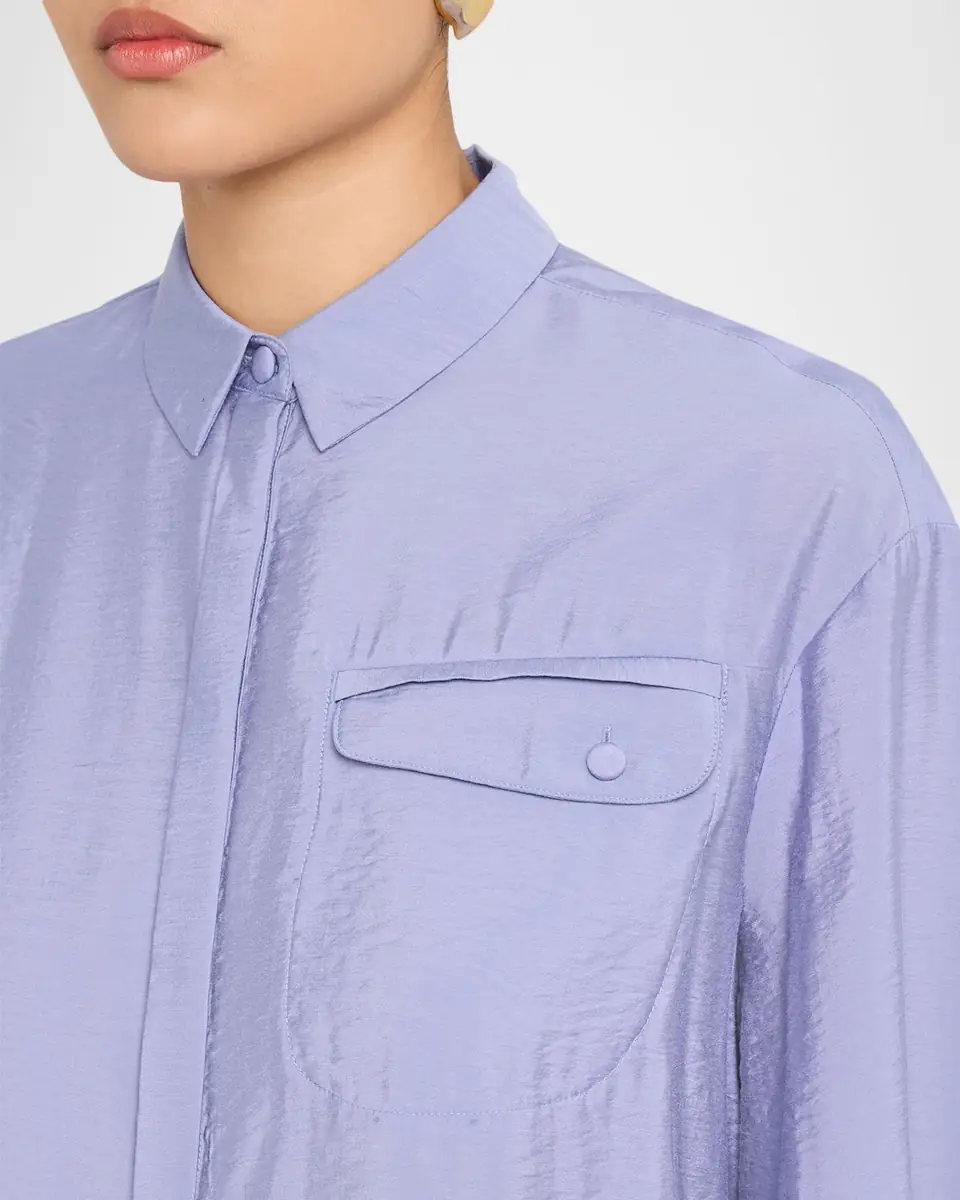 Emporio Armani Button-Down Viscose Shirt | Thumbnail 5 Emporio Armani Button-Down Viscose Shirt | Thumbnail 5