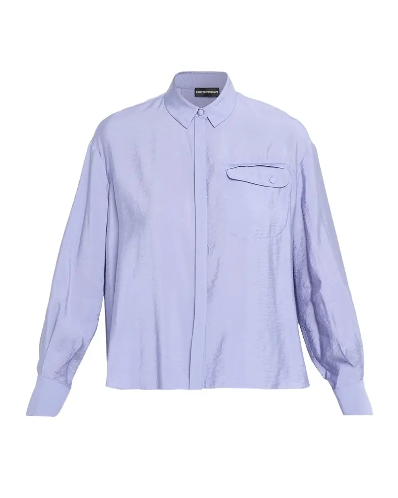 Emporio Armani Button-Down Viscose Shirt | Image 1 Emporio Armani Button-Down Viscose Shirt | Image 1