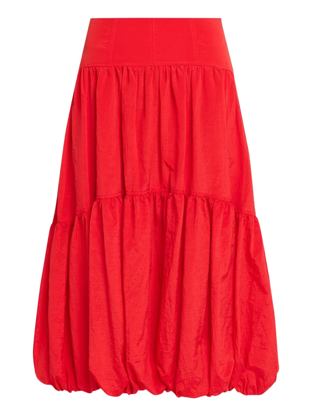 Blythe High-Waist Tiered Midi Skirt Blythe High-Waist Tiered Midi Skirt