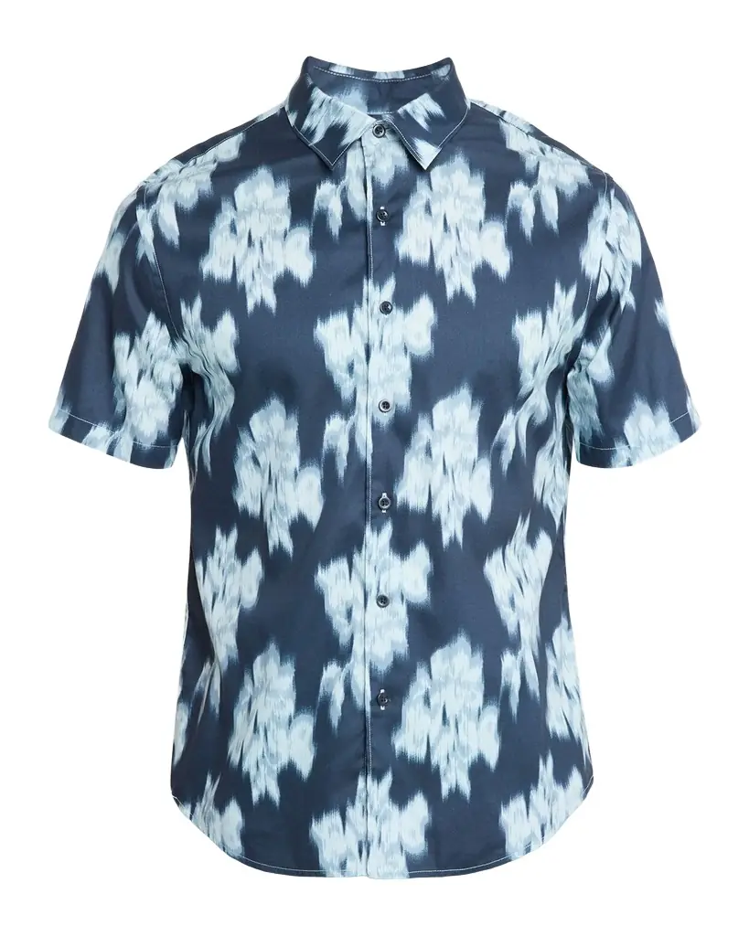 Vince Men's Blurred Roses Short-Sleeve Shirt | Image 1 Vince Men's Blurred Roses Short-Sleeve Shirt | Image 1