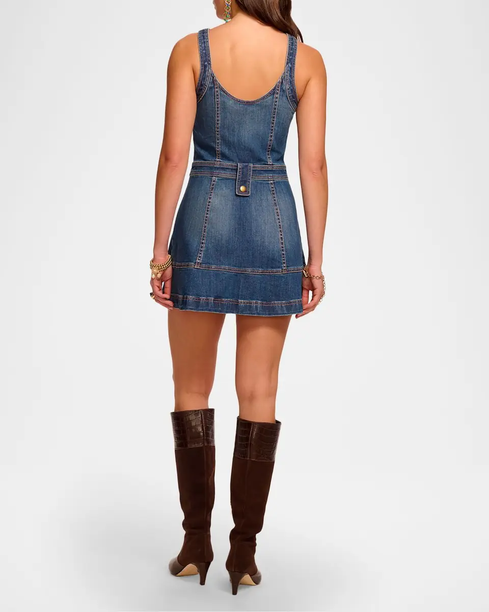 Ramy Brook Karla Scoop-Neck Denim Mini Dress | Thumbnail 2