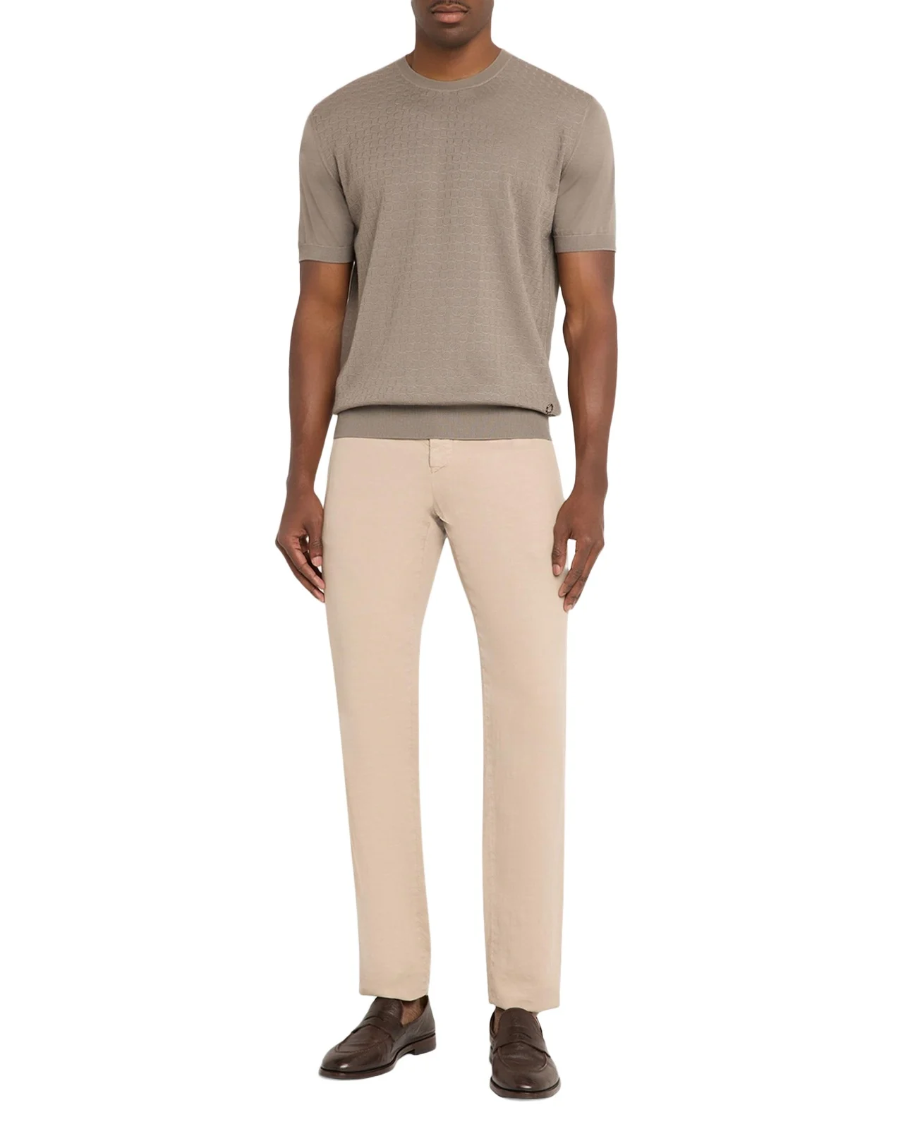 Men's Alpha Yarn Cashmere Short-Sleeve T-Shirt
