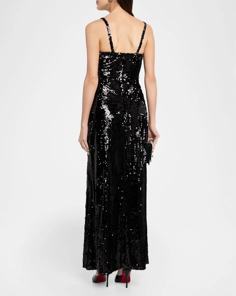 L'Agence Sayla Bias-Cut Sequined Gown | Thumbnail 3 L'Agence Sayla Bias-Cut Sequined Gown | Thumbnail 3