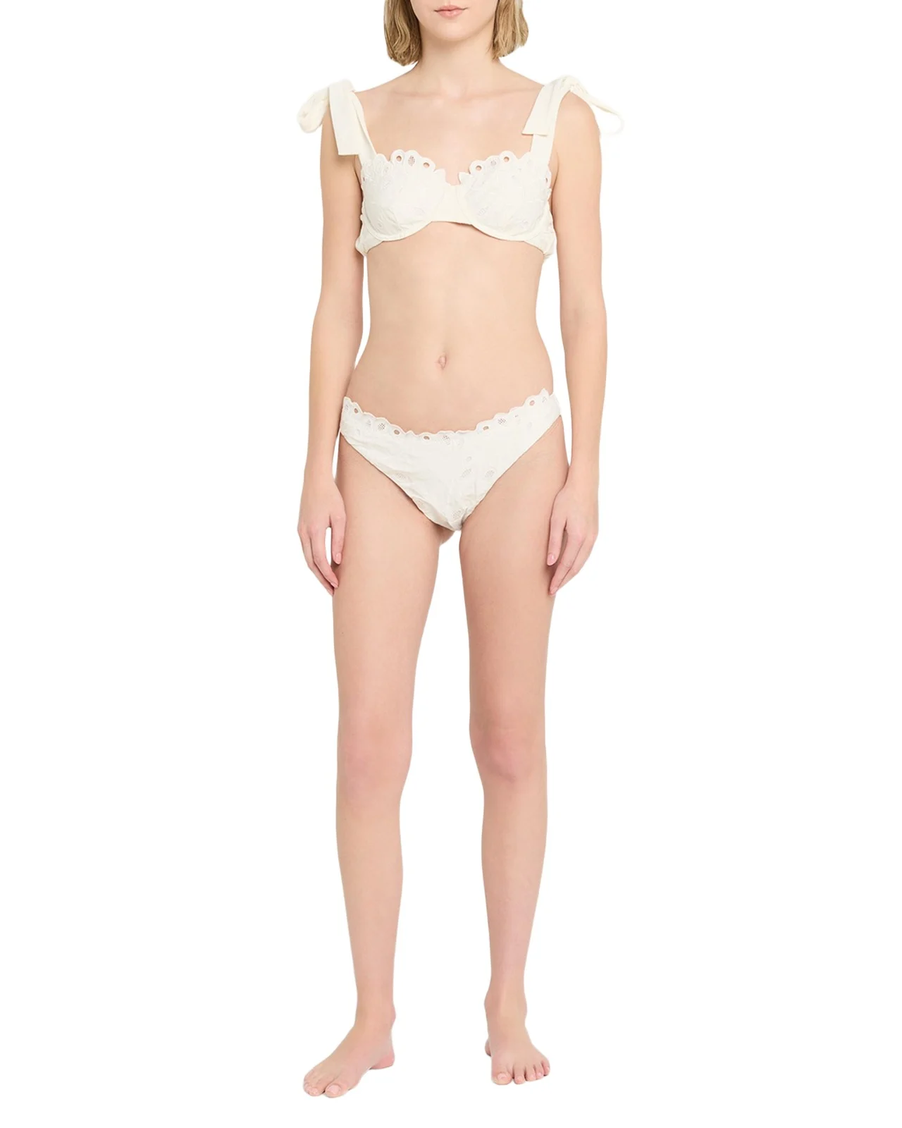 Sofie Embroidered Tie-Strap Bikini Top Sofie Embroidered Tie-Strap Bikini Top