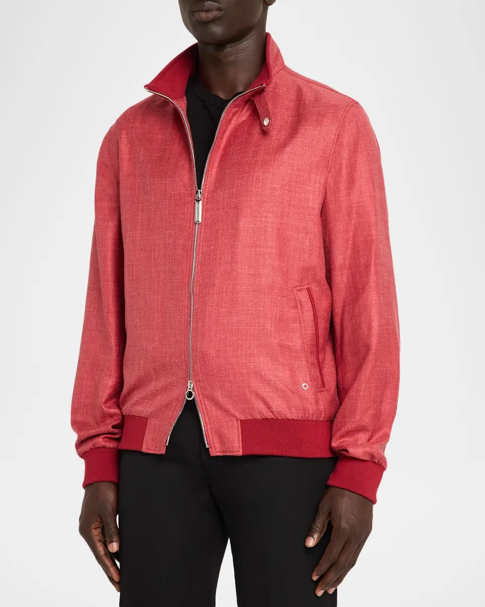 Stefano Ricci Men's Textured Linen-Blend Jacket | Thumbnail 4
