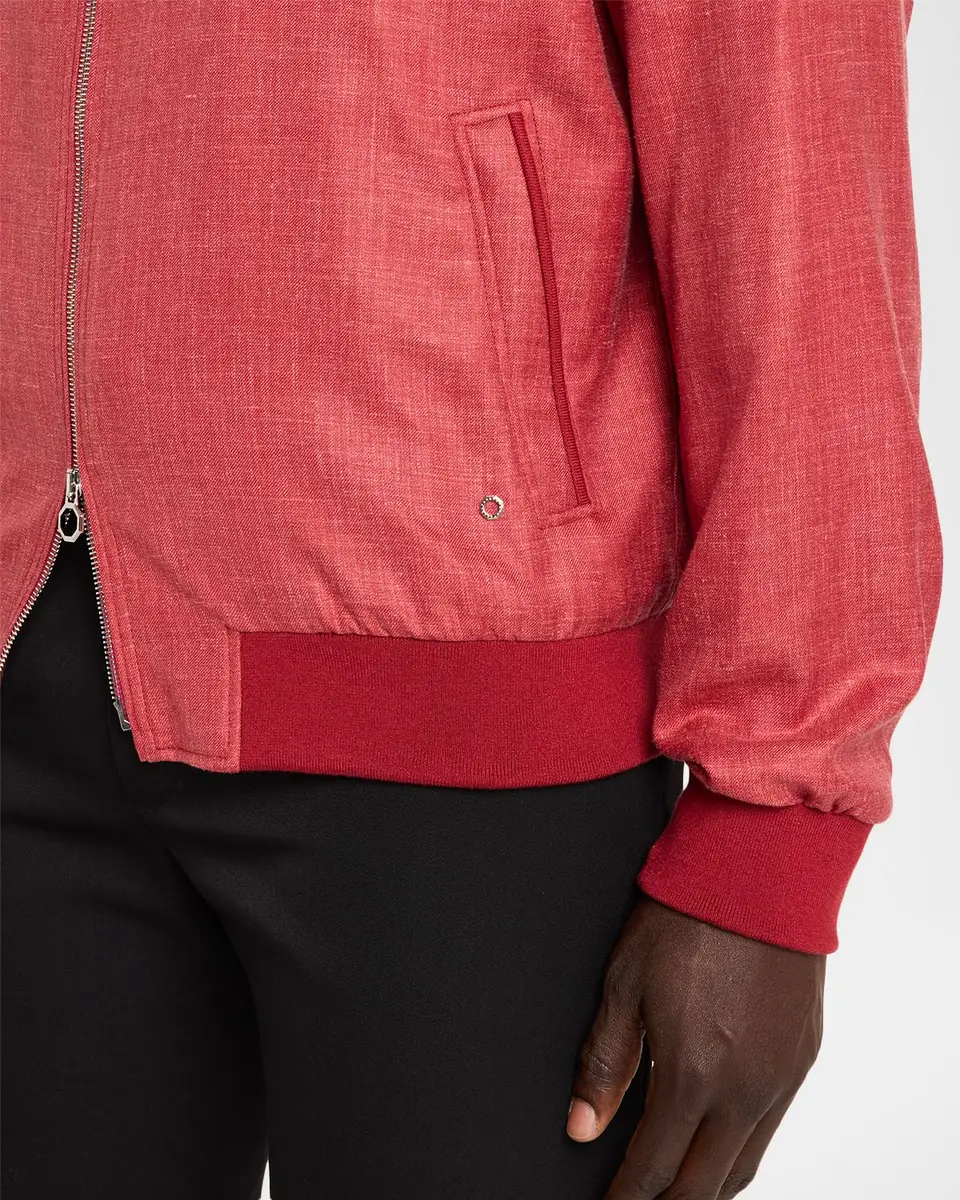 Stefano Ricci Men's Textured Linen-Blend Jacket | Thumbnail 5