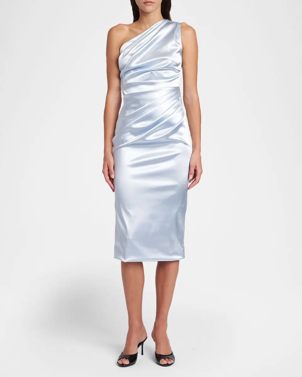 Dolce & Gabbana Draped Satin One-Shoulder Dress | Thumbnail 2 Dolce & Gabbana Draped Satin One-Shoulder Dress | Thumbnail 2