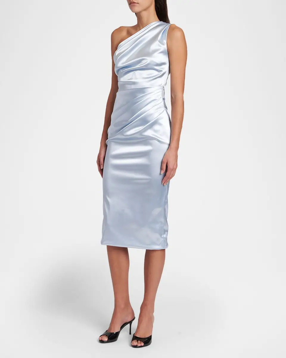 Dolce & Gabbana Draped Satin One-Shoulder Dress | Thumbnail 4 Dolce & Gabbana Draped Satin One-Shoulder Dress | Thumbnail 4