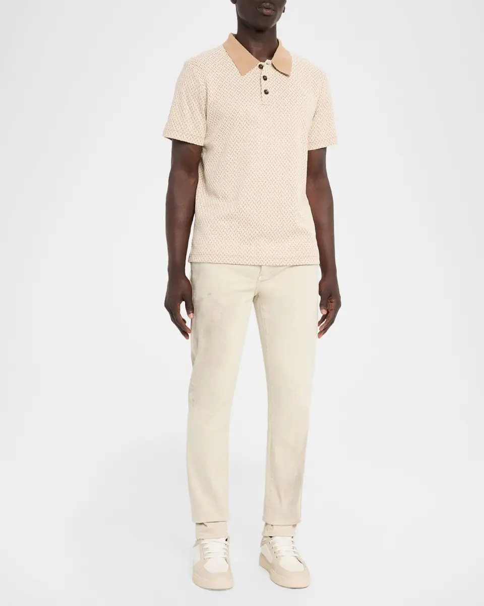 Scotch & Soda Men's Collared Short-Sleeve Jacquard Shirt | Thumbnail 2 Scotch & Soda Men's Collared Short-Sleeve Jacquard Shirt | Thumbnail 2