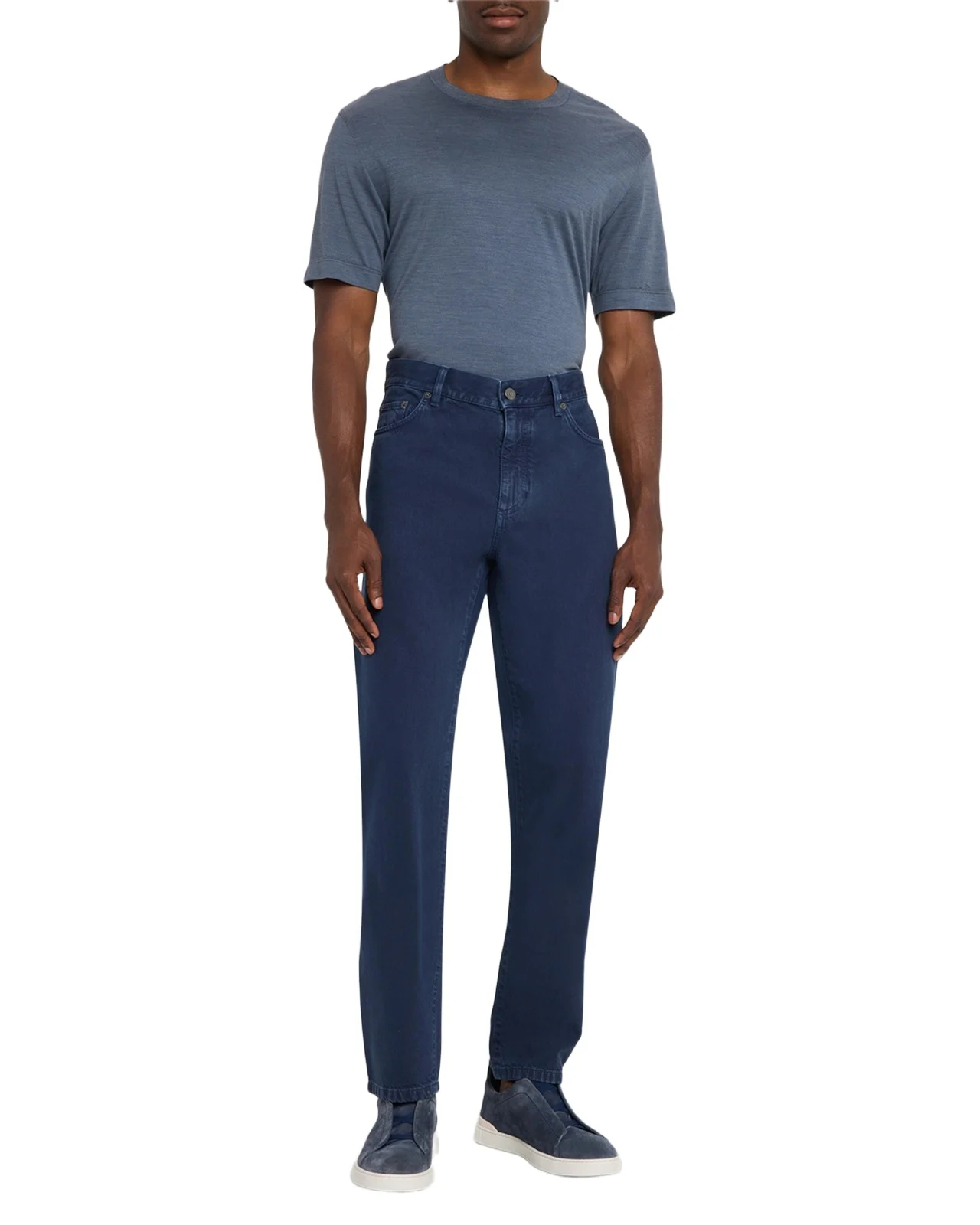 Men's Pure Cotton Slim Fit Five-Pocket Jeans Men's Pure Cotton Slim Fit Five-Pocket Jeans
