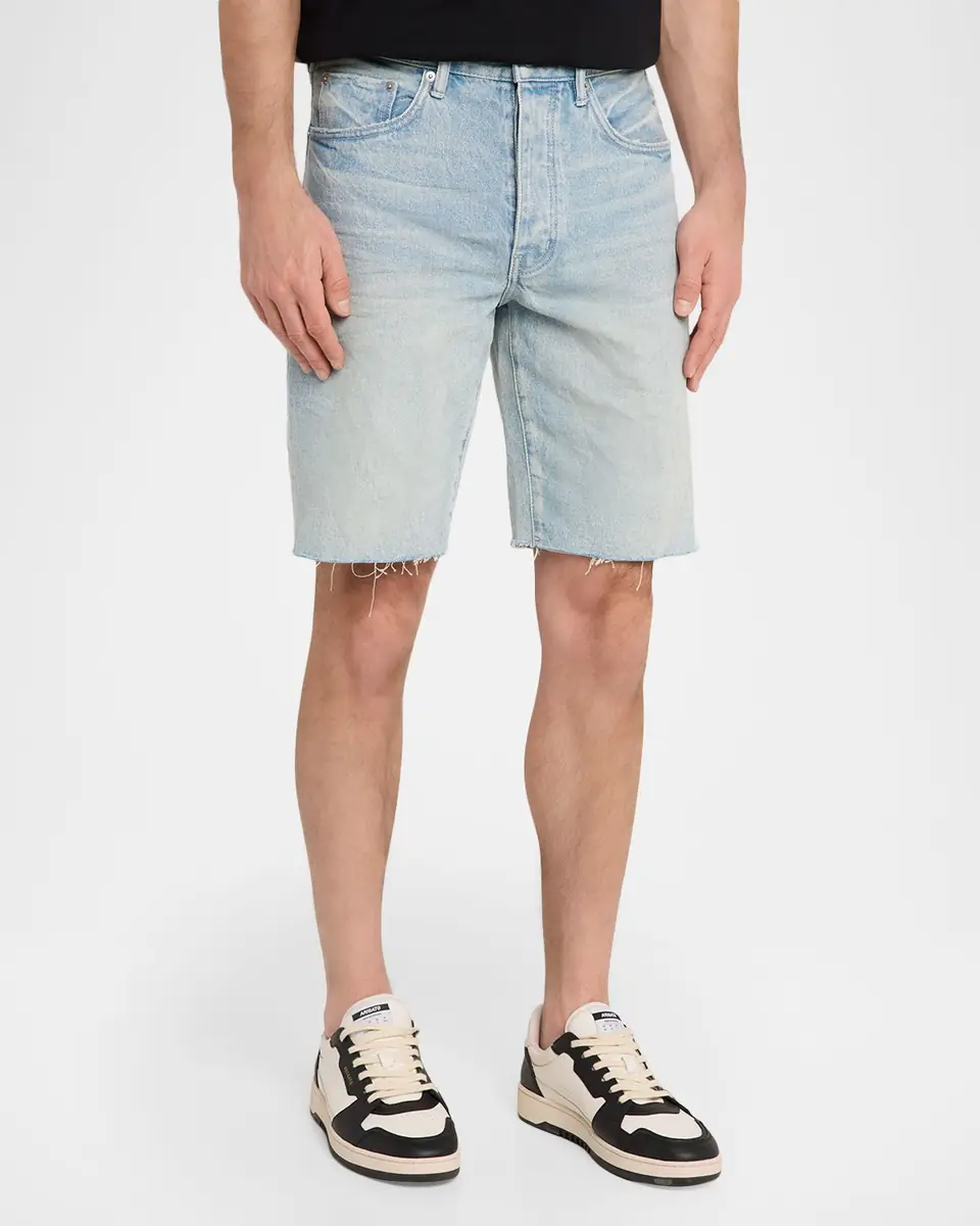 PURPLE Men's P059 Denim Cutoff Shorts | Thumbnail 3 PURPLE Men's P059 Denim Cutoff Shorts | Thumbnail 3