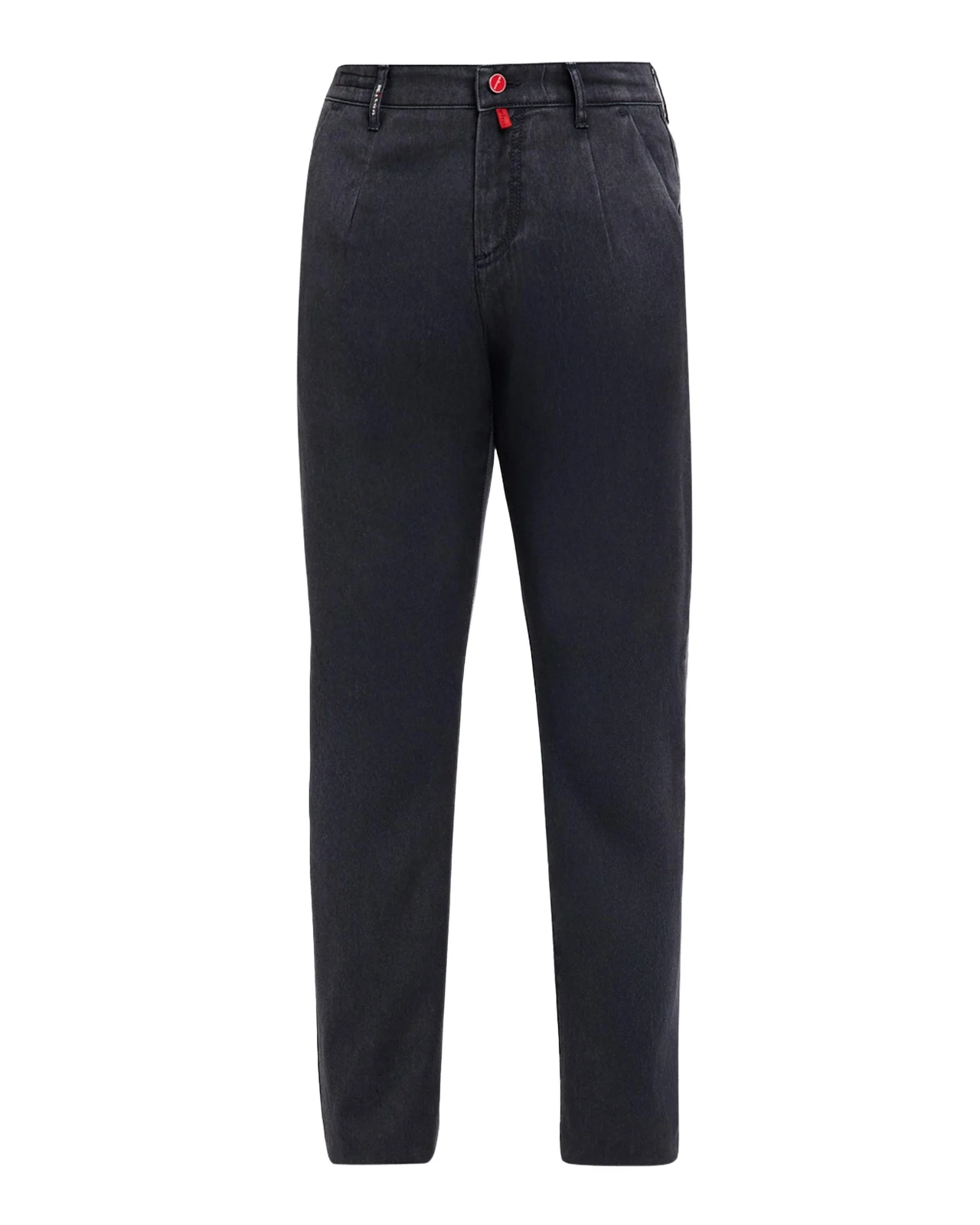 Men's Washed Wool Darted Flat-Front Pants