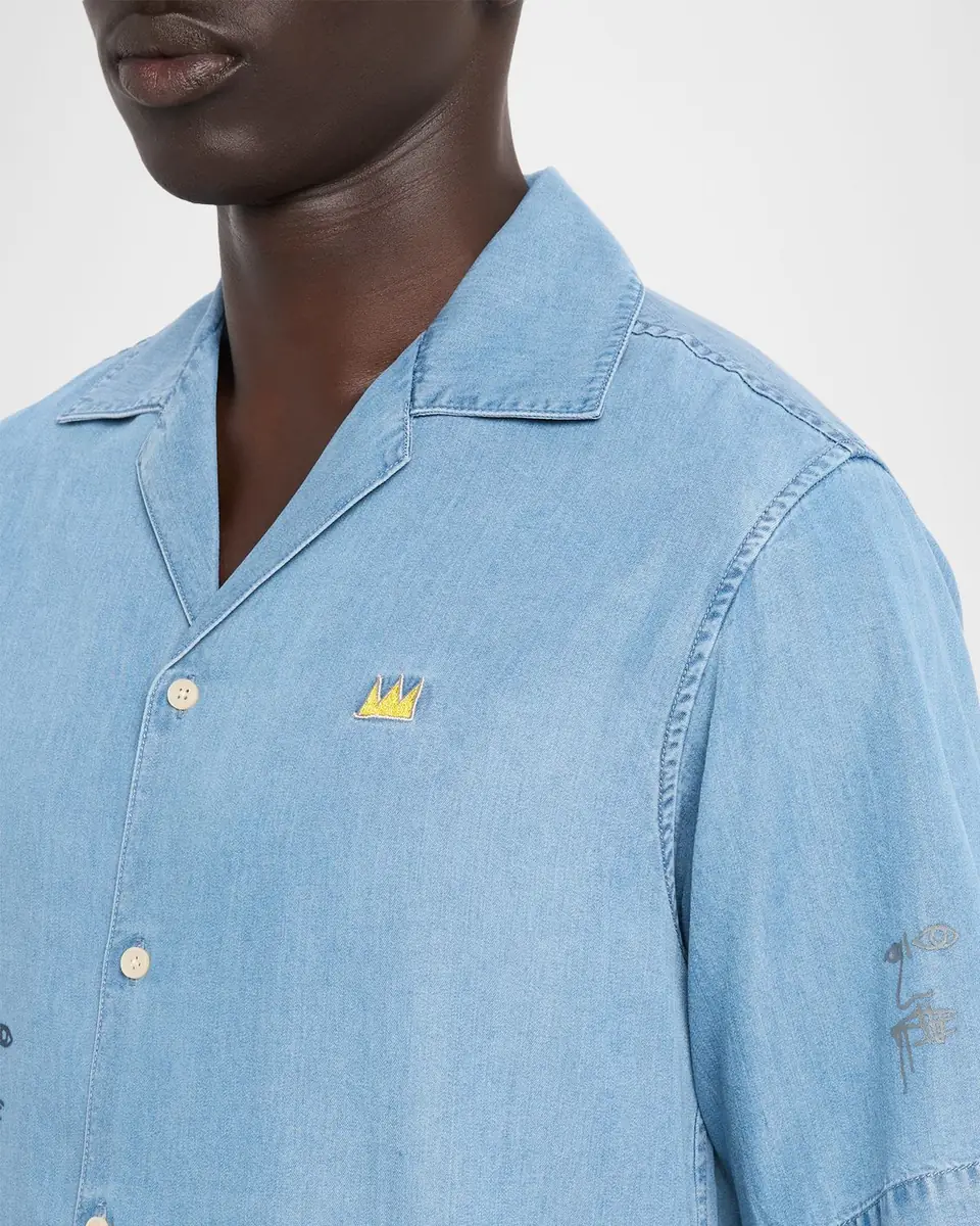 Scotch & Soda x Basquiat Men's Short-Sleeve Relaxed Shirt | Thumbnail 5