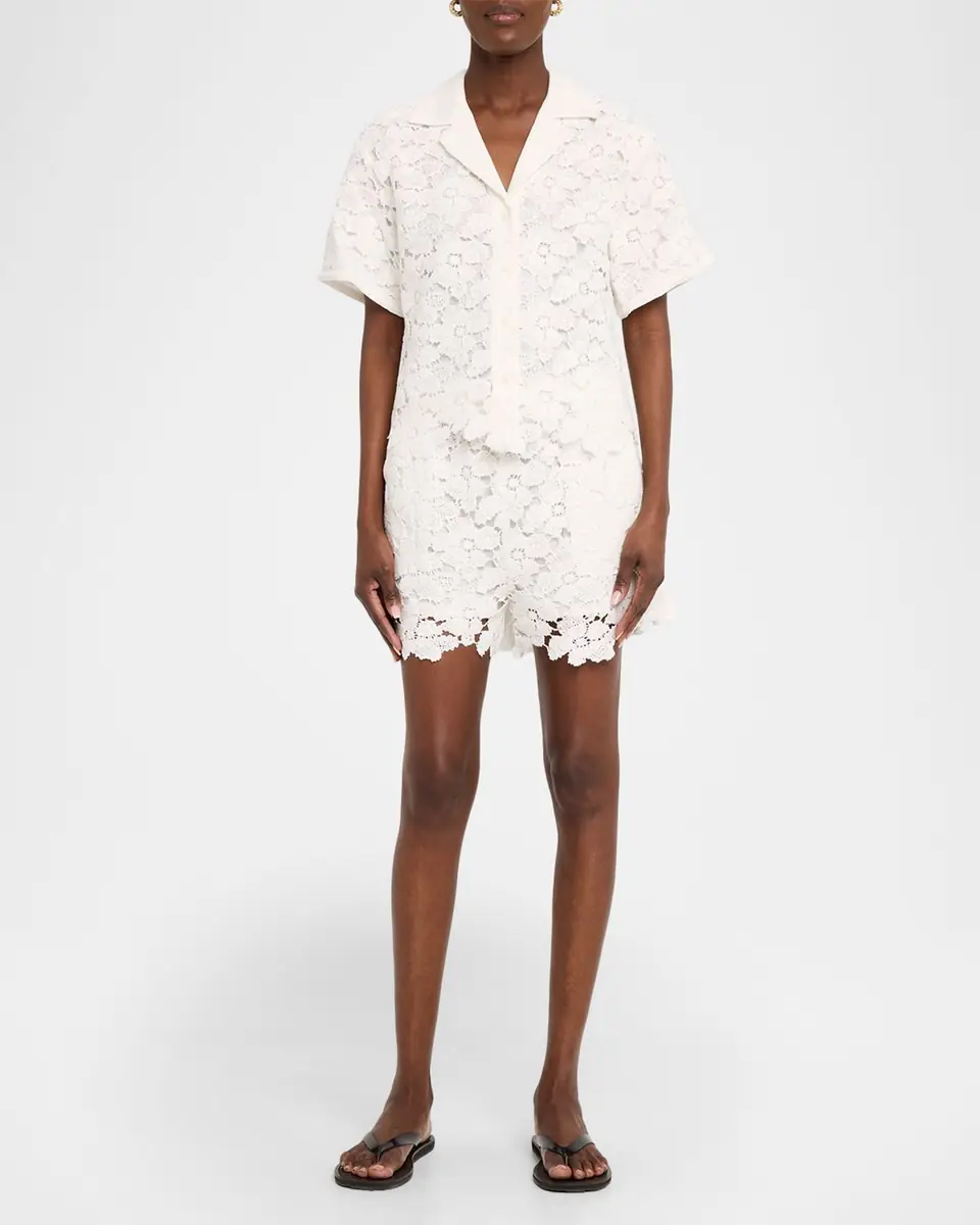 Simkhai Glenn Lace Camp Shirt | Thumbnail 2 Simkhai Glenn Lace Camp Shirt | Thumbnail 2