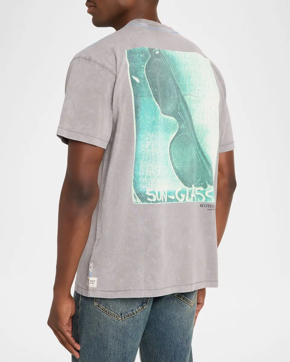 Scotch & Soda x Basquiat Boys ' Men's Artwork Relaxed Fit T-Shirt | Thumbnail 3