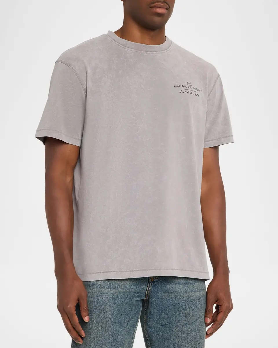Scotch & Soda x Basquiat Boys ' Men's Artwork Relaxed Fit T-Shirt | Thumbnail 4