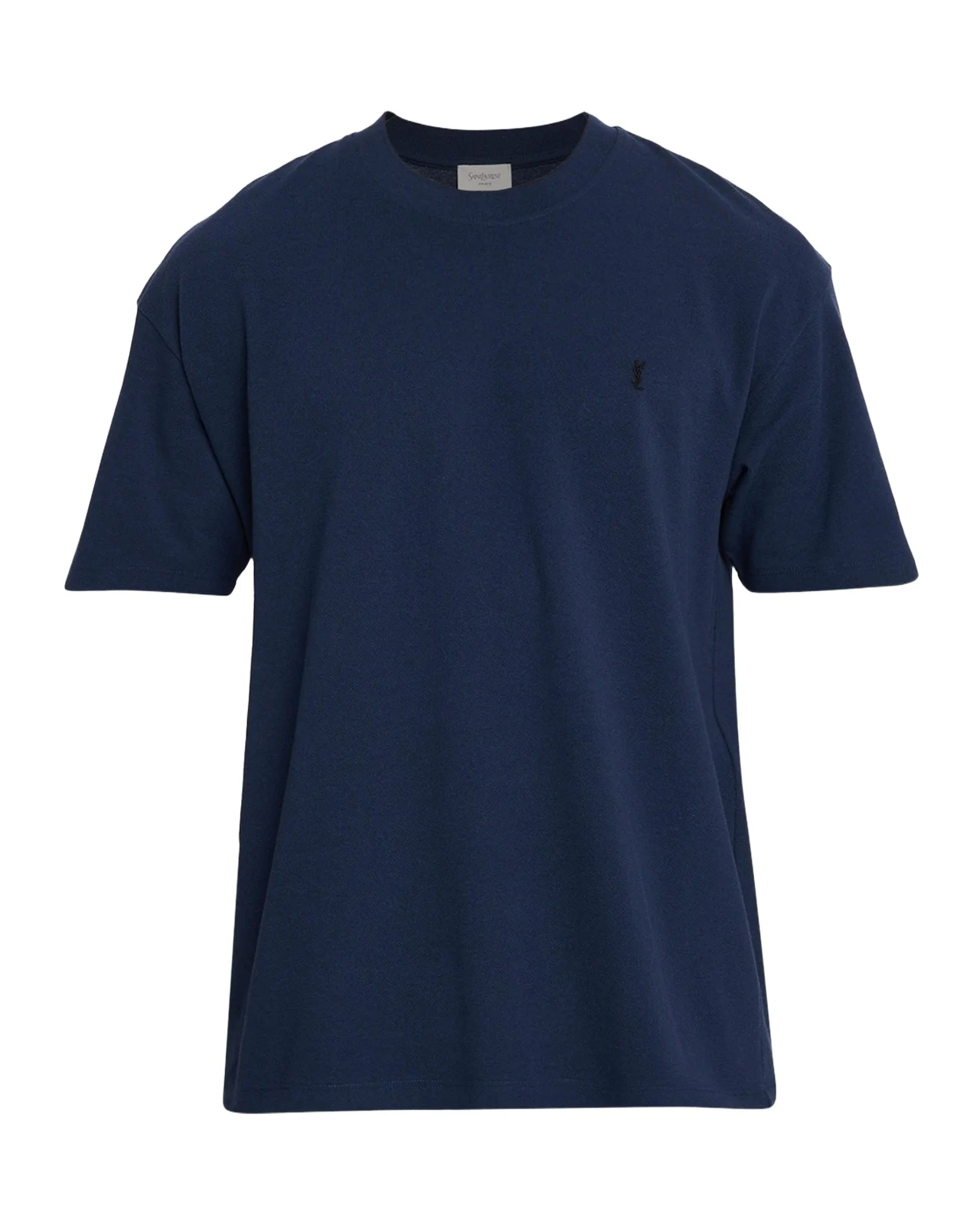 Saint Laurent Men's Embroidered Cassandre Logo T Shirt
