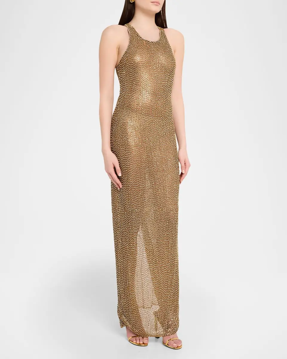 L'Agence Paula Embellished Mesh Gown | Thumbnail 4
