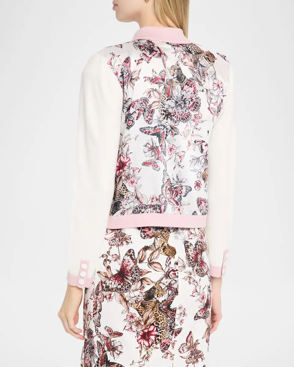 L'Agence Nomi Satin Back Cardigan | Thumbnail 3 L'Agence Nomi Satin Back Cardigan | Thumbnail 3