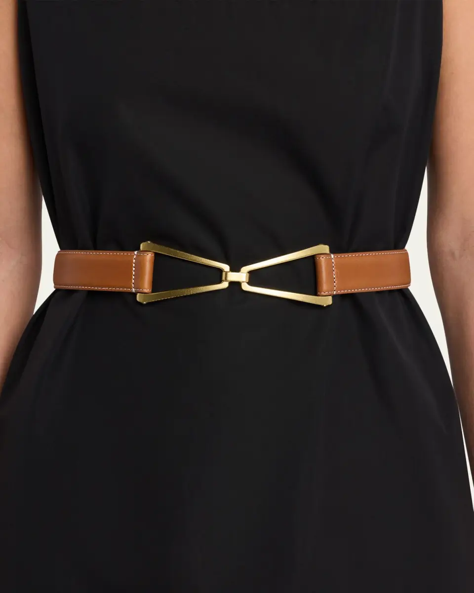 Veronica Beard V Leather Belt | Thumbnail 2