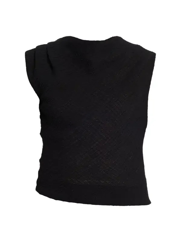Shadow Grid Cowl-Neck Top Shadow Grid Cowl-Neck Top