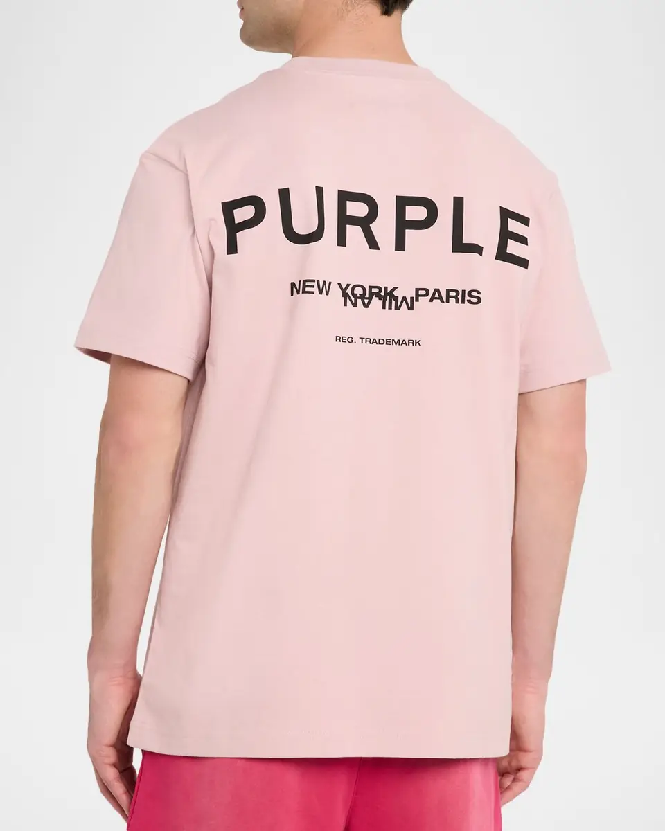 PURPLE Men's Jersey Logo T-Shirt | Thumbnail 3