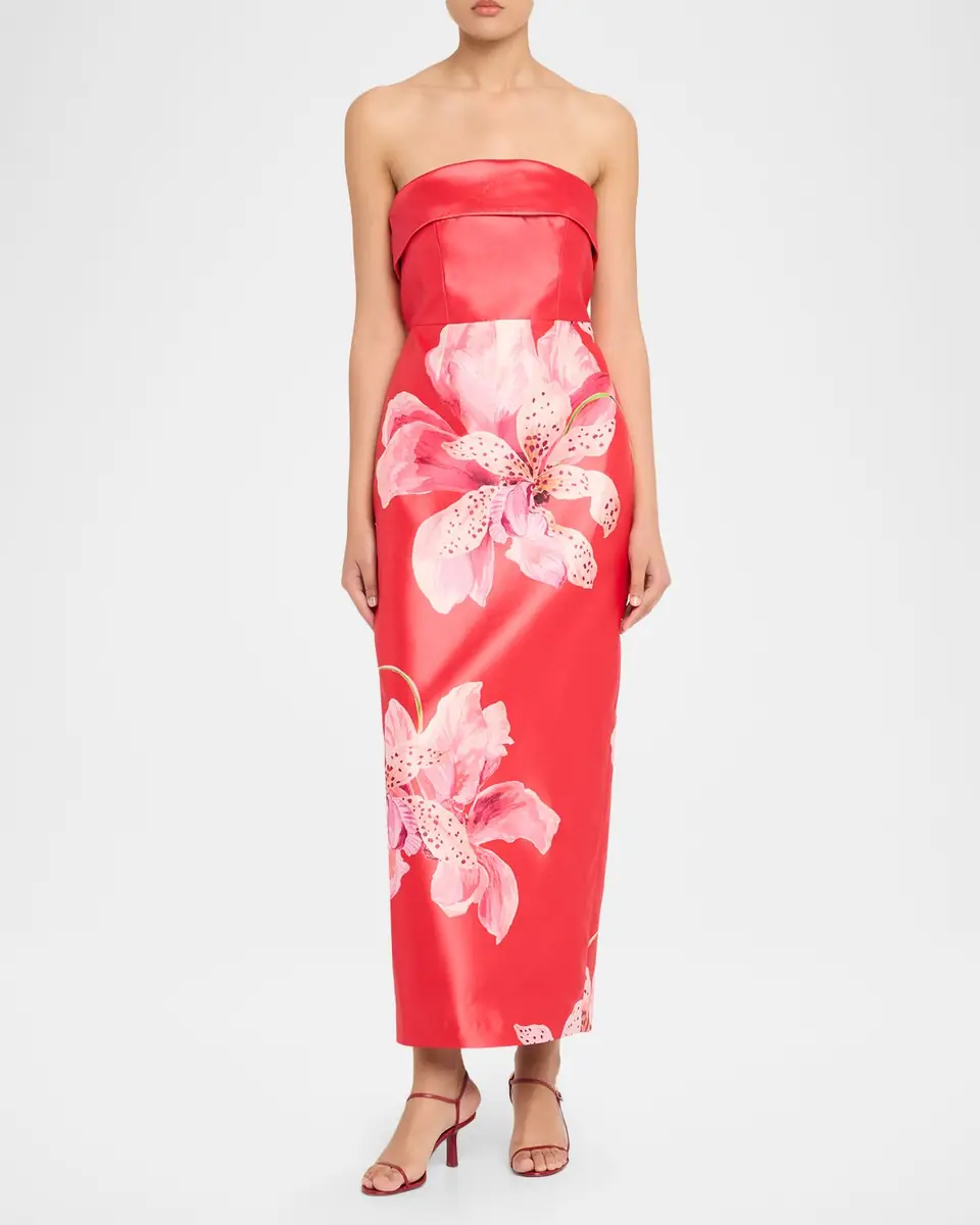 Milly Ciara Strapless Floral-Print Maxi Dress | Thumbnail 2 Milly Ciara Strapless Floral-Print Maxi Dress | Thumbnail 2