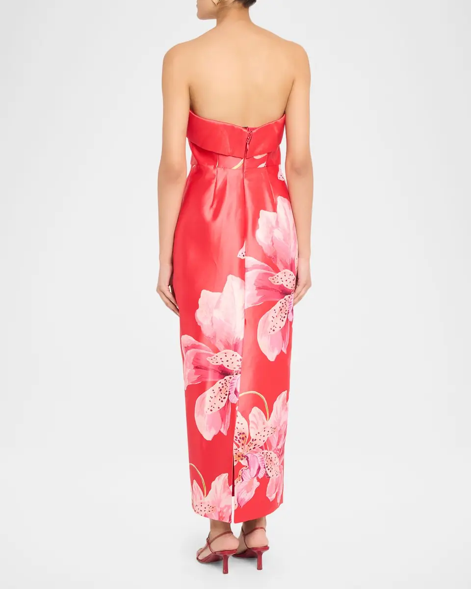 Milly Ciara Strapless Floral-Print Maxi Dress | Thumbnail 3 Milly Ciara Strapless Floral-Print Maxi Dress | Thumbnail 3