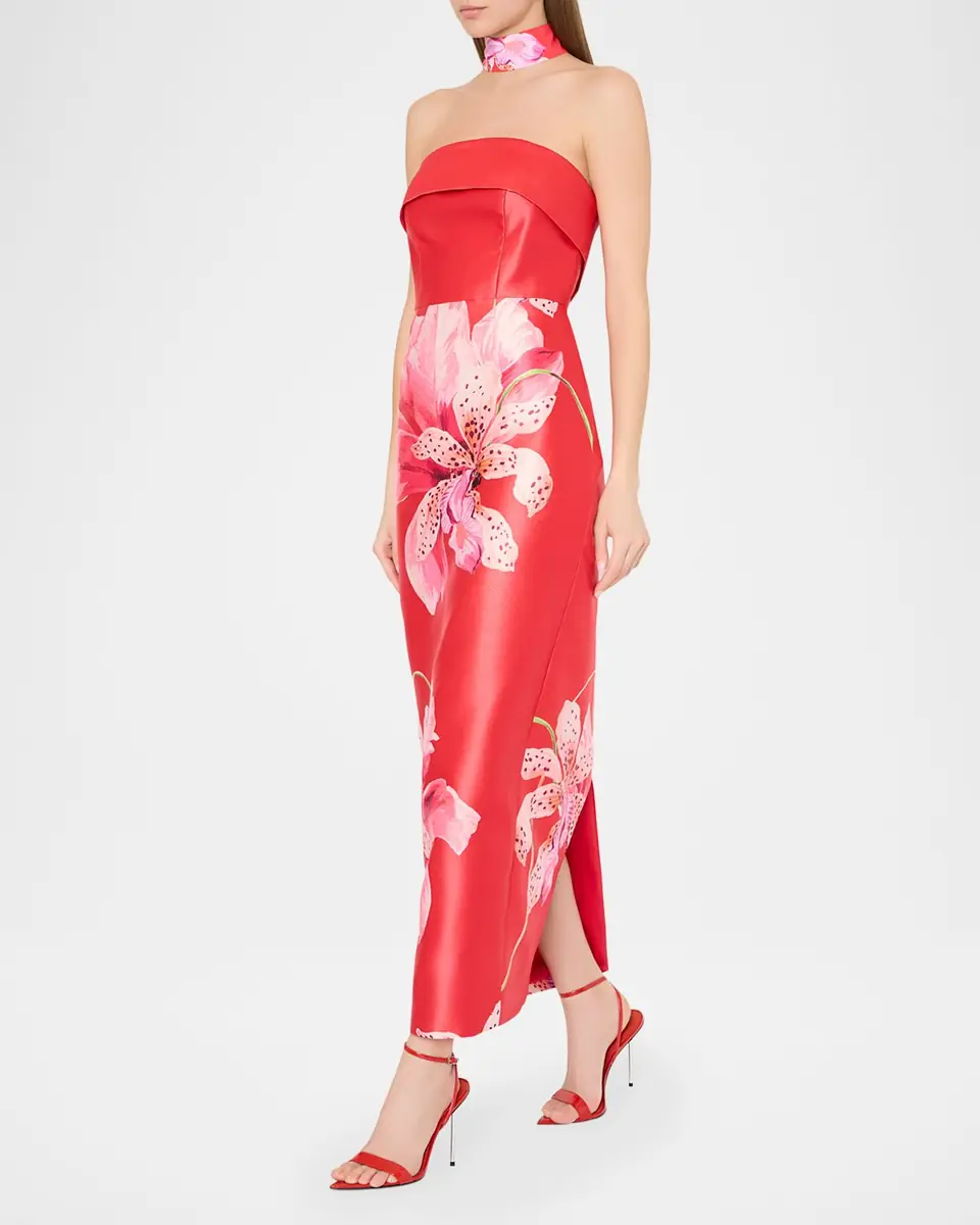 Milly Ciara Strapless Floral-Print Maxi Dress | Thumbnail 5 Milly Ciara Strapless Floral-Print Maxi Dress | Thumbnail 5